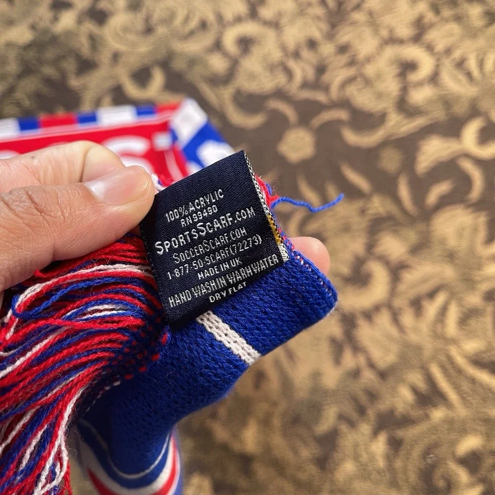 Costa Rica Soccer Football Scarf Licensed New Red Blue Squared New